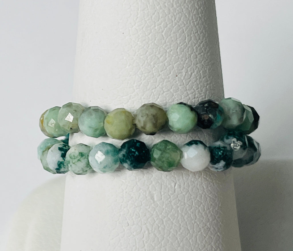 Stackable Gemstone Adjustable Rings