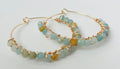 Hoop Earrings Amazonite Gold-Filled