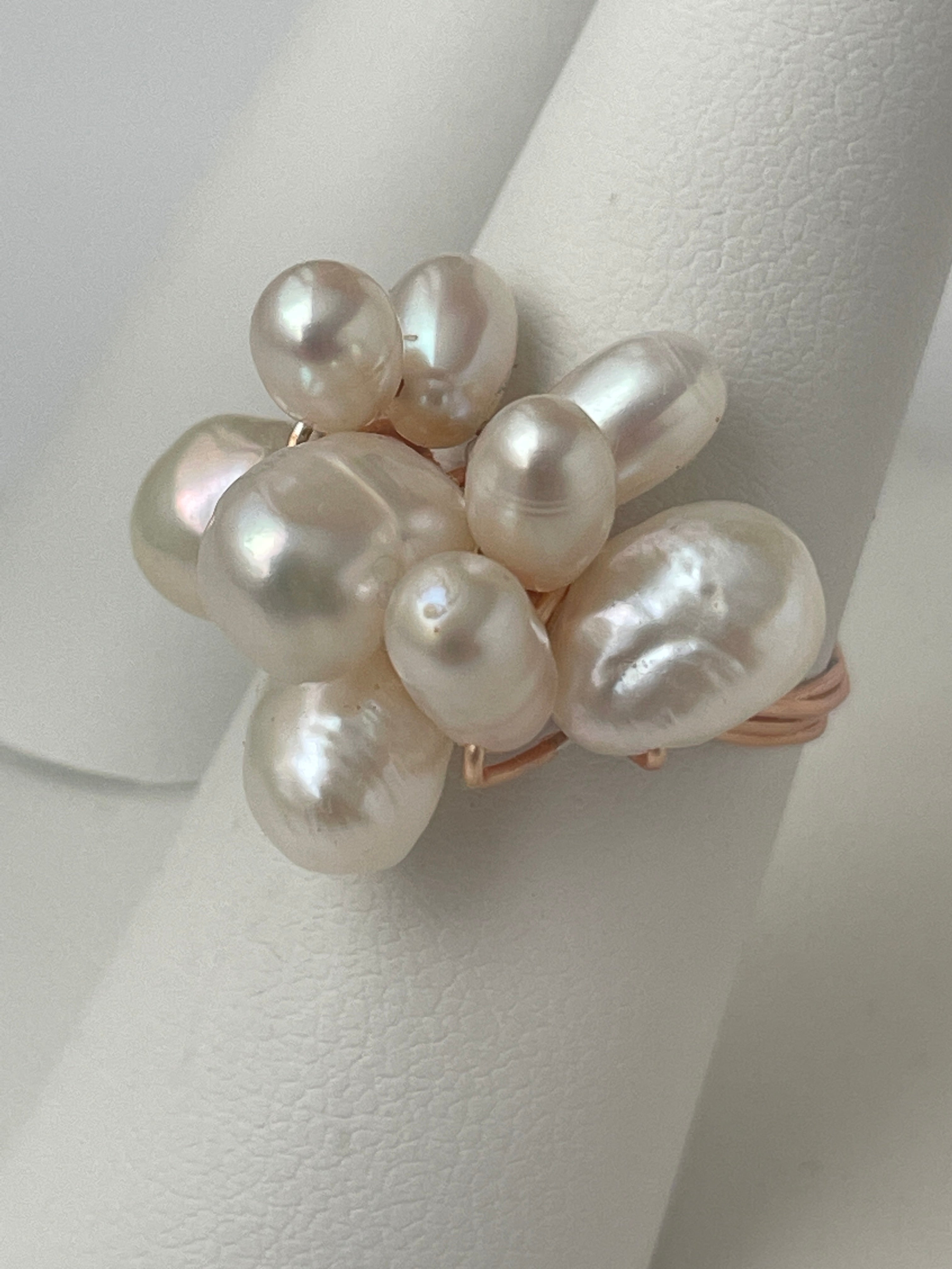 Freshwater Pearl Cluster Ring