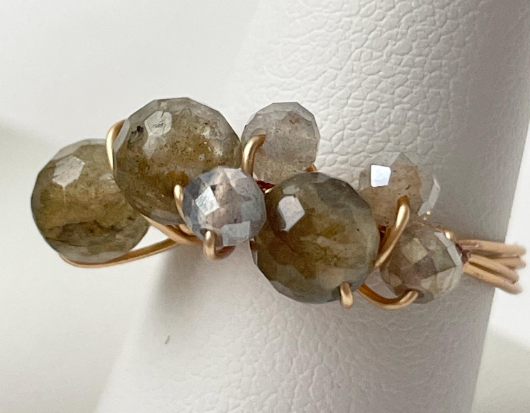 Gold Filled Rings Wired Mix Size Gemstones