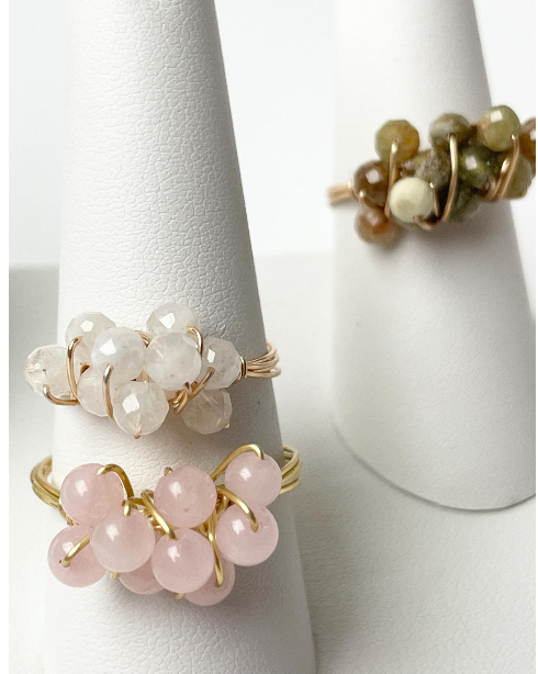 Gemstone Cluster Rings