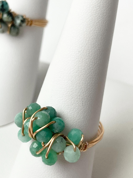 Gemstone Cluster Rings