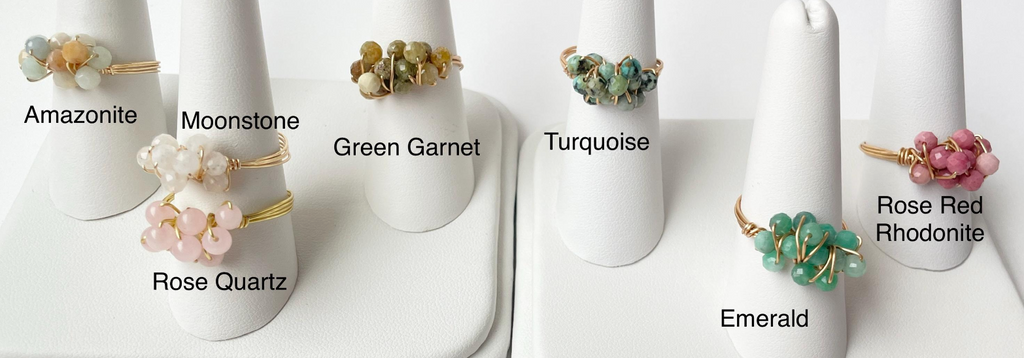 Gemstone Cluster Rings