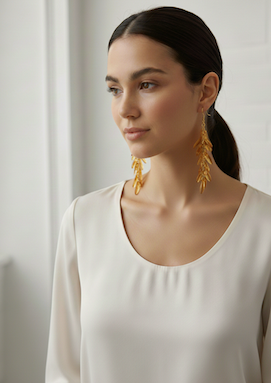 Dagger Glass Earring