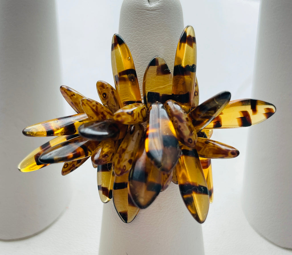 Dagger Czech Glass Adjustable Rings