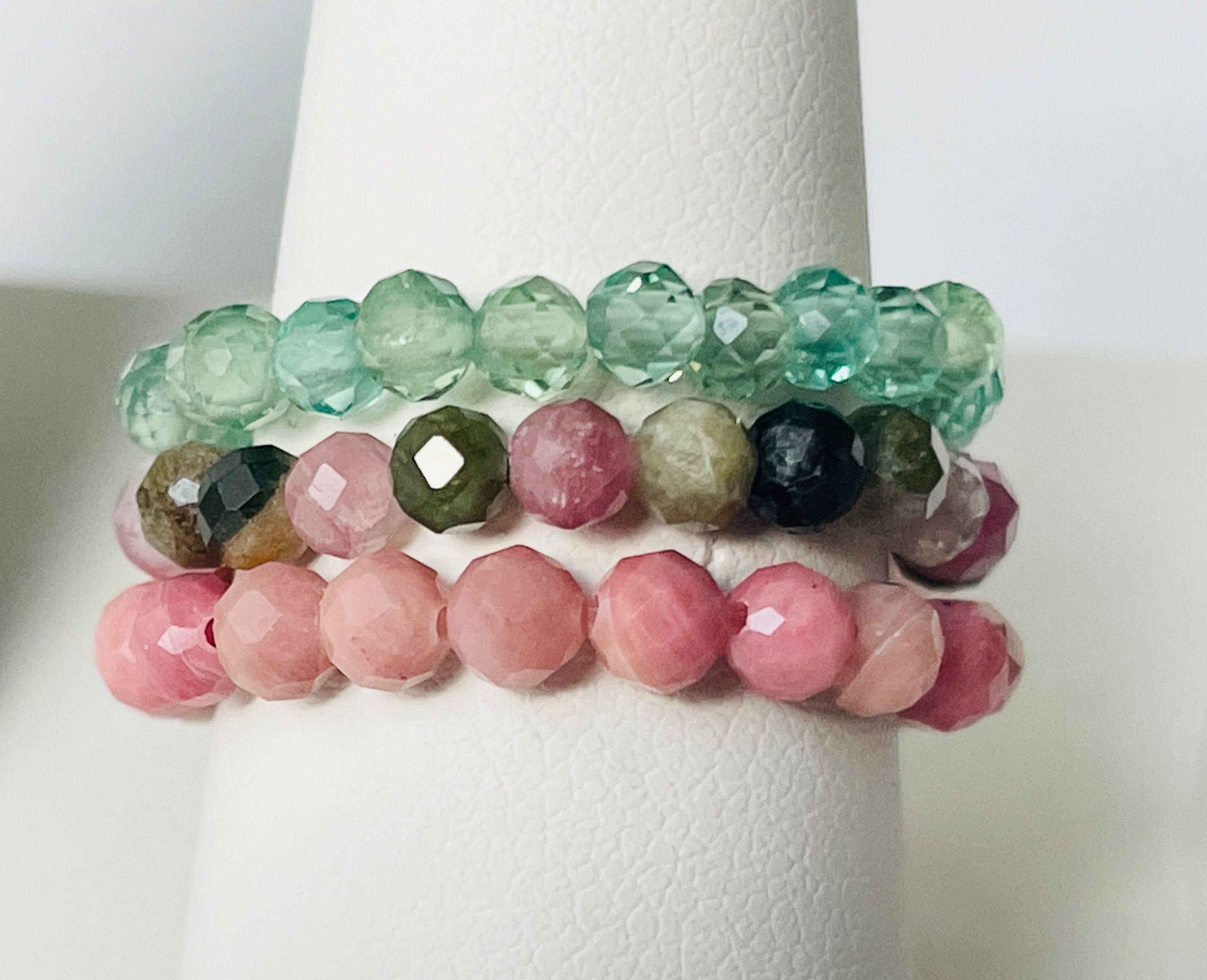 Stackable Gemstone Adjustable Rings