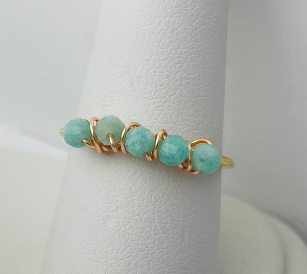 Gemstone Gold Band Rings