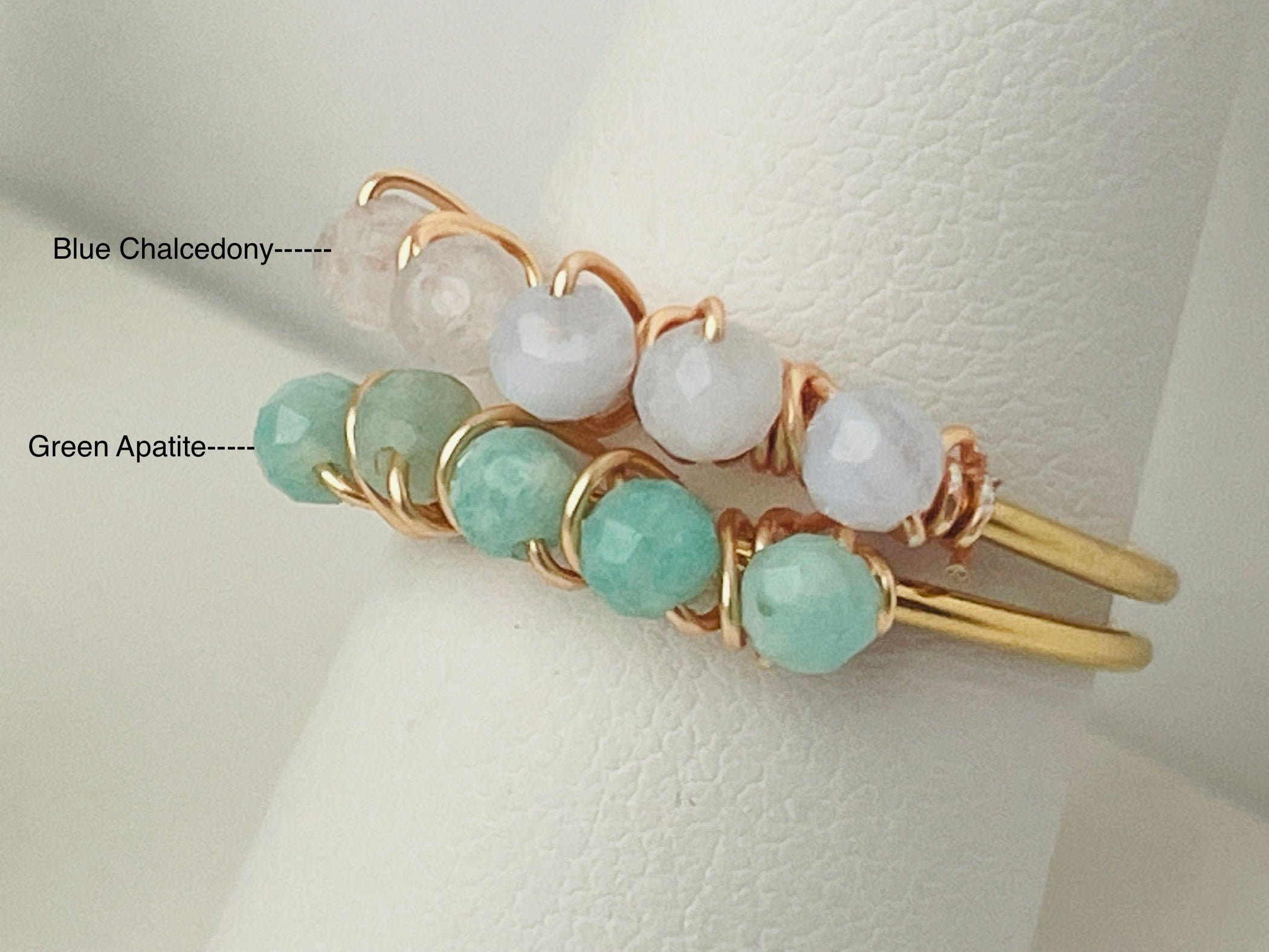Gemstone Gold Band Rings