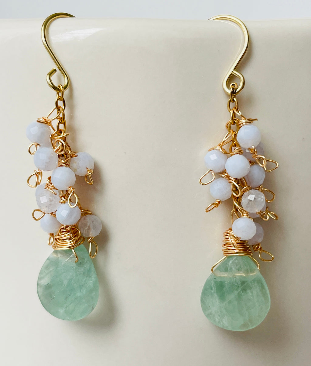 Drop Cluster Earrings
